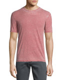Burnout Short-Sleeve Crewneck T-Shirt, Brick Red