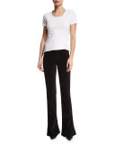 Lou Lou Flare-Leg Jeans, Black