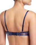 Vendome Demi Bra, Blue Polka Print