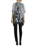 Summer Safari Short-Sleeve Cardigan, Plus Size