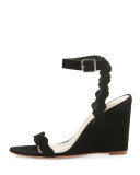 Piper Curvy Wedge Sandal, Black