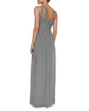 One-Shoulder Ruched Gown 