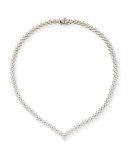 V-Shape Diamond Riviera Necklace, 11.10 tdcw