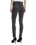 Edgemont Ultra-Skinny High-Rise Jeans, Smoke Gray