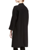 Double-Cloth Bracelet-Sleeve Coat, Black