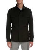 Lightweight Buckled-Side Jacket, Black