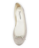 Cendrillon Suede Ballet Flat, Light Gray