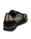 Rockrunner Metallic Camo-Print Trainer Sneaker, Black