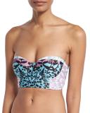 Verbena Lace-Back Bustier Swim Top