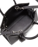 Sac de Jour Nano Leather Satchel Bag, Black