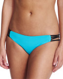 Full-Cut Strap-Side Swim Bottom, Turquoise