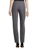 P09 Straight-Leg Side-Zip Pants, Dark Gray