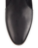 Fold-Over Bicolor Ankle Boot, Charcoal/Gray