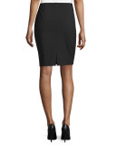 Bennet Short Pencil Skirt, Black