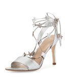 Arielle Strappy Stars Sandal, Silver