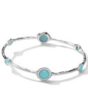 Stella Bangle in Turquoise Double with Diamonds 