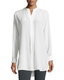 Dara Long-Sleeve Silk Blouse