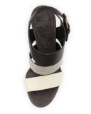 Monili Colorblock 105mm Sandal, Vanilla/Black