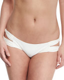 Soho Solid Strappy Swim Bottom, Ivory