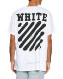 Spray-Paint Logo T-Shirt, White/Black