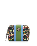 Brigitte Floral Nylon Cosmetic Bag, Vilette