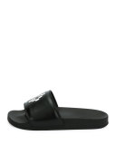 Giulia Leather Pool Slide Sandal, Black