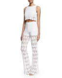 Rosi Floral-Lace Crop Top