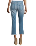 The Cropped Flip Flop Distressed Jeans, Ticker