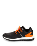 Pure Boost Leather Sneaker, Black/Orange