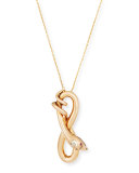 14K Rose Gold Serpent Pendant Necklace