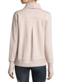 Haze Long-Sleeve Turtleneck Sweatshirt, Buff Heather