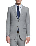 Torino Peak-Lapel High-Performance Wool Suit, Light Gray