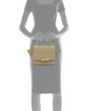 Eartha Mini Leather Crossbody Bag, Beige