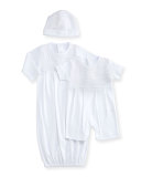 Breathless Pleated Pima Sleep Sack, White, Size Newborn-Small