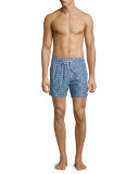 Cadiz Multi-Print Retro Swim Trunks, Multi
