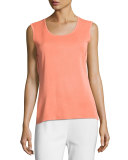 Basic Scoop-Neck Tank, Tart