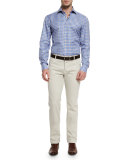 Twill Five-Pocket Pants, Tan