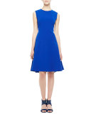 Sophia Seamed Drop Waist Dress, Cobalt