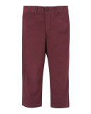 Twill Straight-Leg Pants, Red, Size 3-24 Months