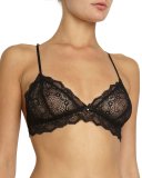 Adeline Racerback Lace Bralette, Black