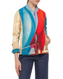 Sail-Print Bomber Jacket, Mainsail Print