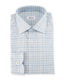 Check Dress Shirt, White/Blue/Gray