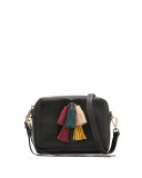 Sofia Mini Tassel Crossbody Bag, Black/Multi
