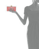 Perfect Rectangle Stingray Clutch Bag, Silver/Pink