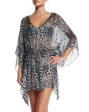 Hand-Embellished V-Neck Caftan