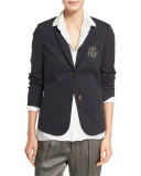 Crystal-Crest Felpa Jacket, Dark Gray