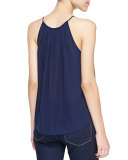 Amary Silk Halter-Neck Tank
