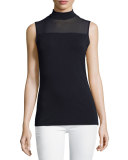 Tess Mock-Neck Illusion Top