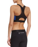 Hi-Energy Printed Mesh-Panel Sports Bra