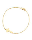 Gold-Plate Integrated Cross Bracelet